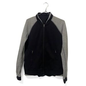 Lululemon Grey/Black Var-City Activewear Bomber Jacket Size 4